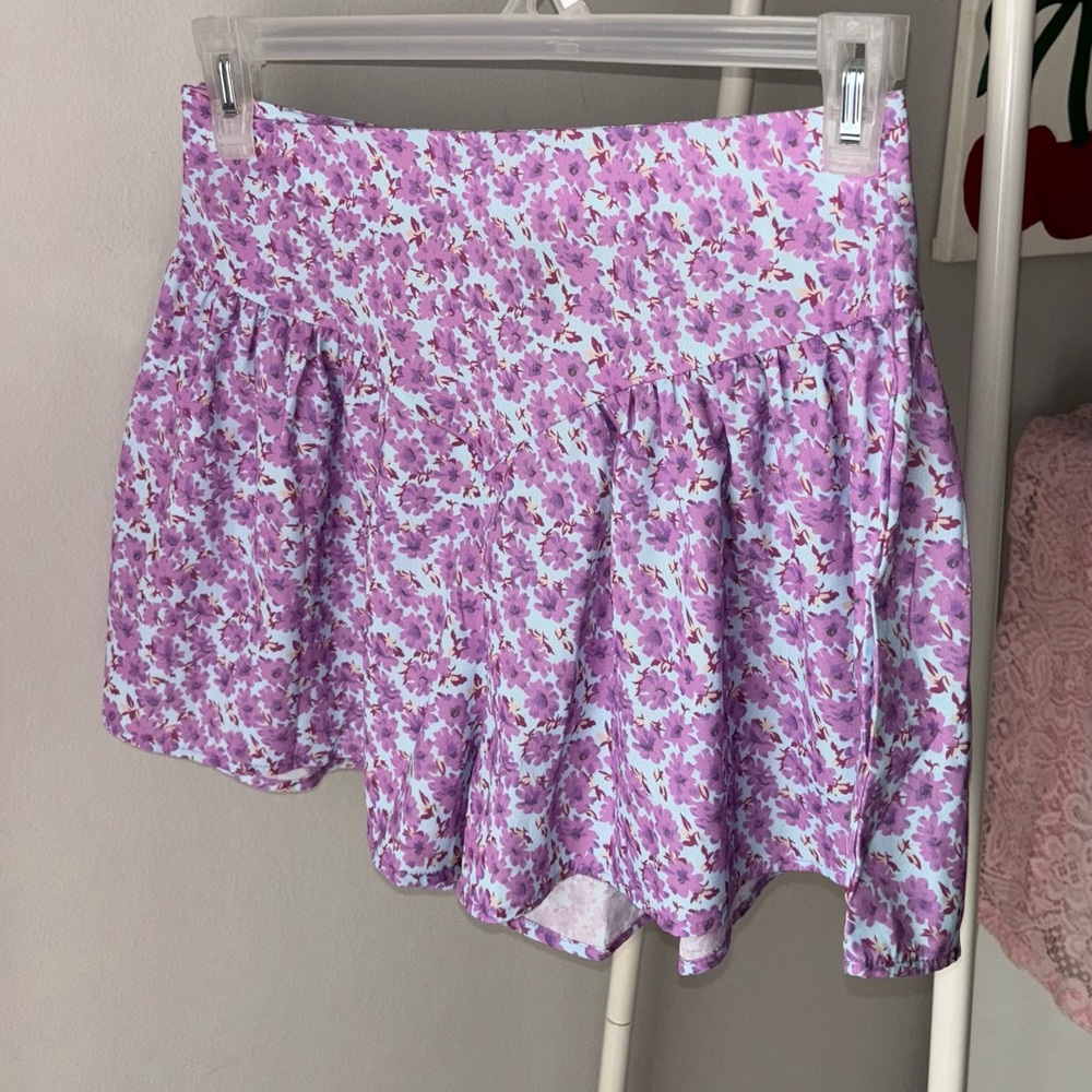 SHEIN wide leg floral flowy skort